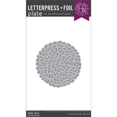 Hero Arts Letterpress & Foil Plate - Petals Circle